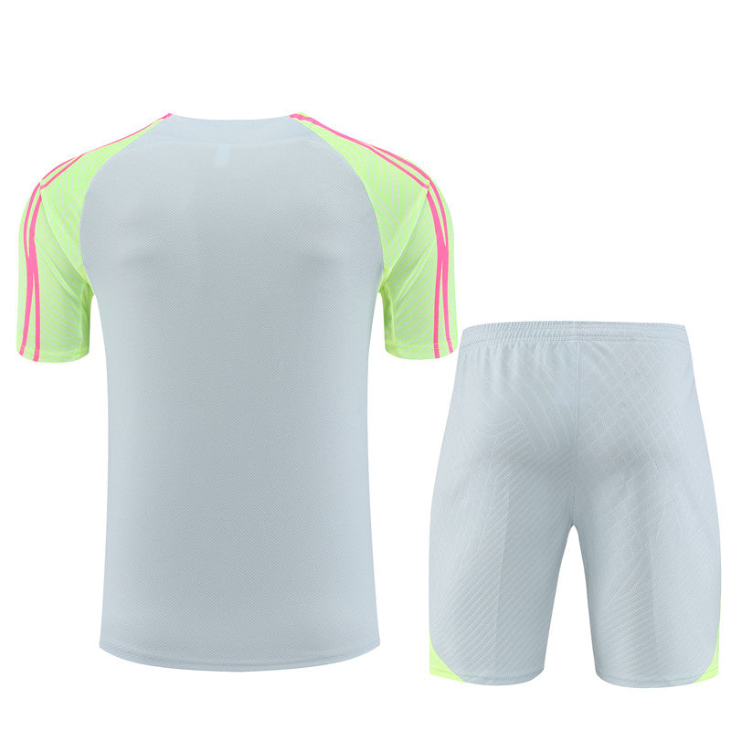 PSG Paris Saint German Short Sleeve Training Set White/Pink/Neon 2023-24