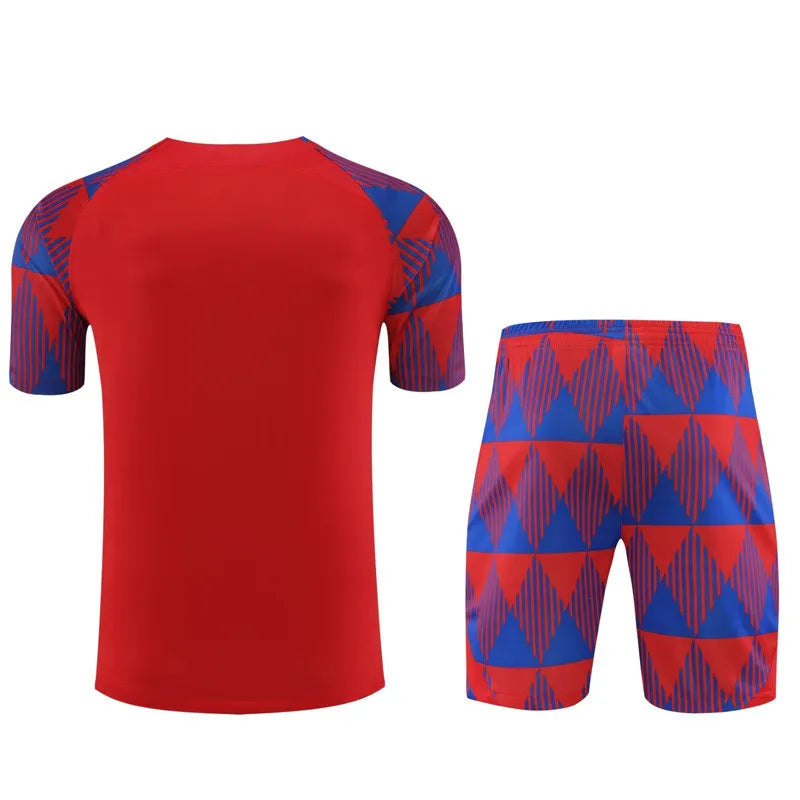 Barcelona Short Sleeve Set Red/Blue 2023-24