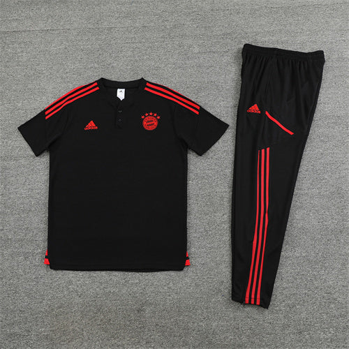 Bayern Munich Short Tracksuit Set Black/Red 2022-23