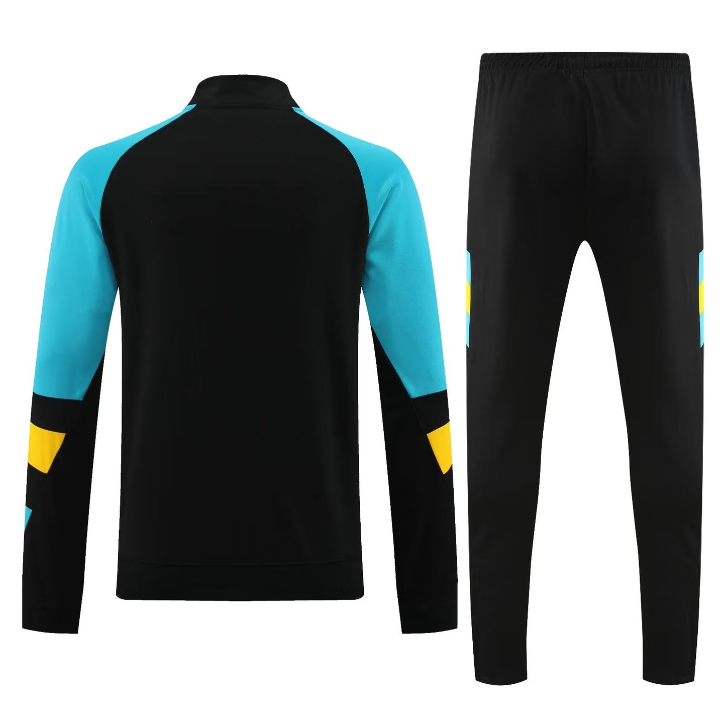 Bayern Munich Long Sleeve Zipped Tracksuit Black/Cyan 2023-24