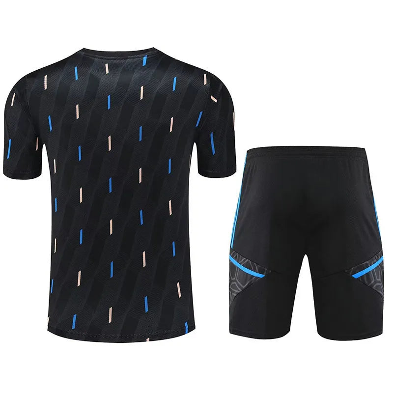 Manchester United Short Sleeve Set Black/Blue 2023-24