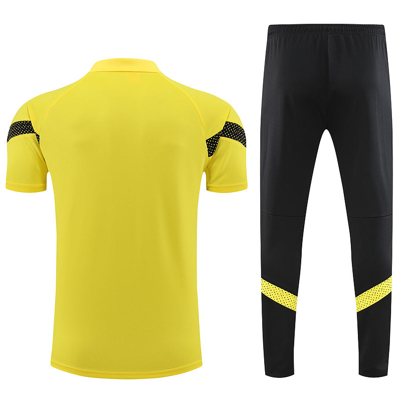 Dortmund Short Sleeve Tracksuit Set Yellow/Black 2023-24