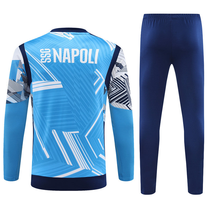 Napoli Long Sleeve Zipped Tracksuit Cyan/Navy 2024-25