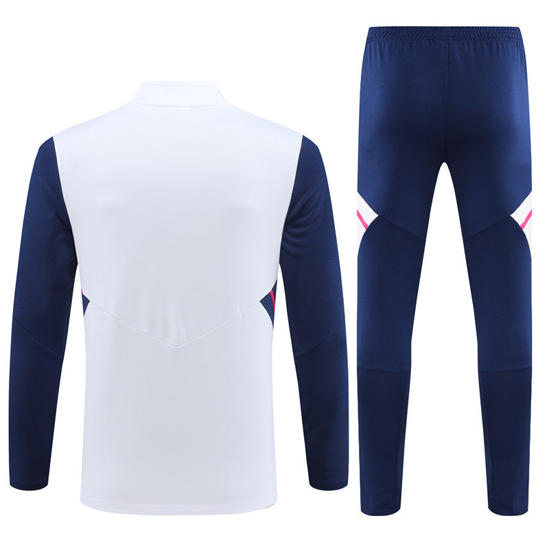 Arsenal Long Sleeve Tracksuit White/Navy/Pink 2022-23