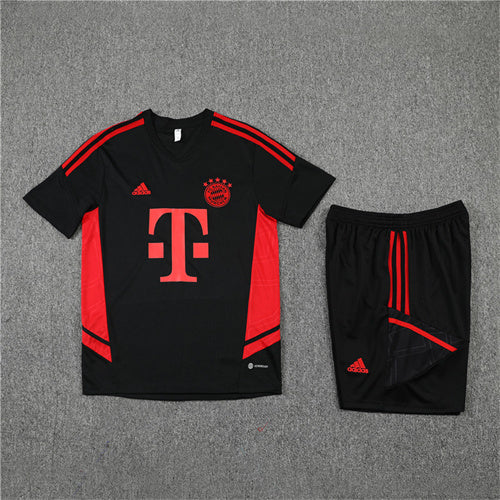 Bayern Munich Short Sleeve Set Black/Red 2022-23