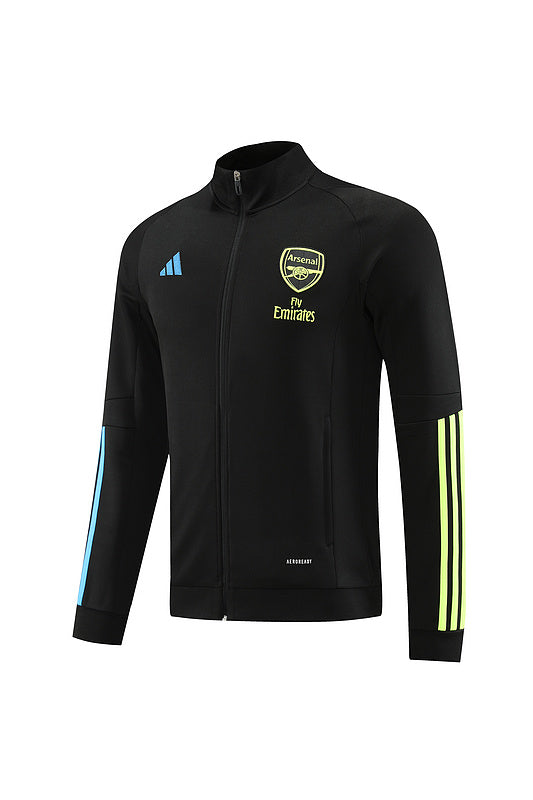 Arsenal Zipped Long Sleeve Tracksuit Black 2023-24