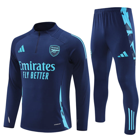 Arsenal Long Sleeve Tracksuit Navy/Cyan 2024-25