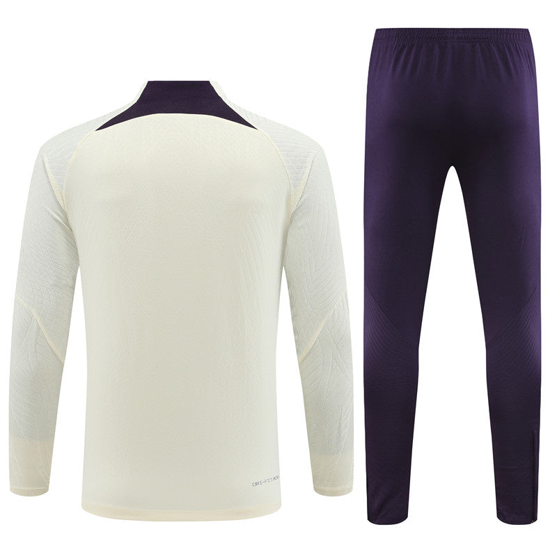 PSG Paris Saint German Long Sleeve Tracksuit White/Navy 2023-24