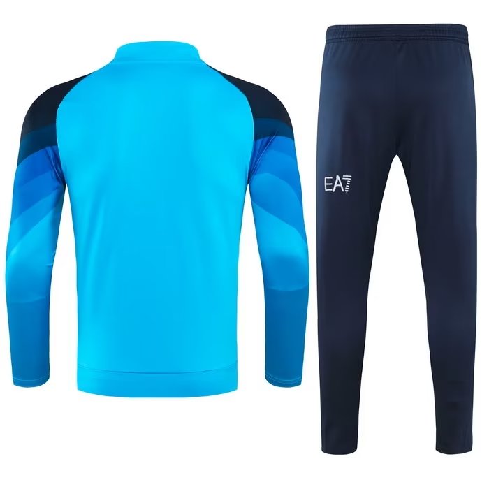 Napoli Long Sleeve Zipped Tracksuit Cyan/Navy 2023-24