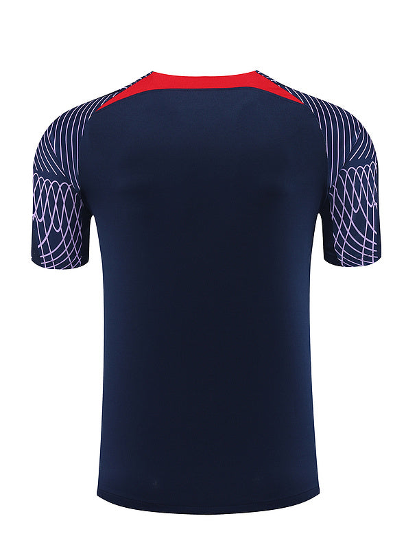 PSG Paris Saint German Short Sleeve Training Set Navy/Red 2023-24