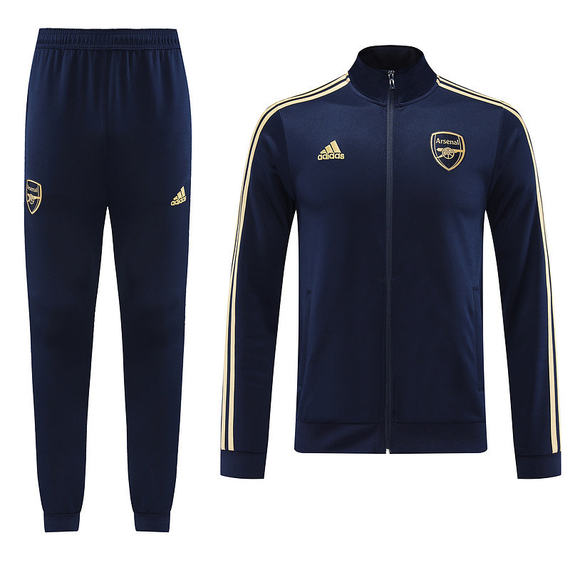 Arsenal Zipped Long Sleeve Tracksuit Navy 2023-24