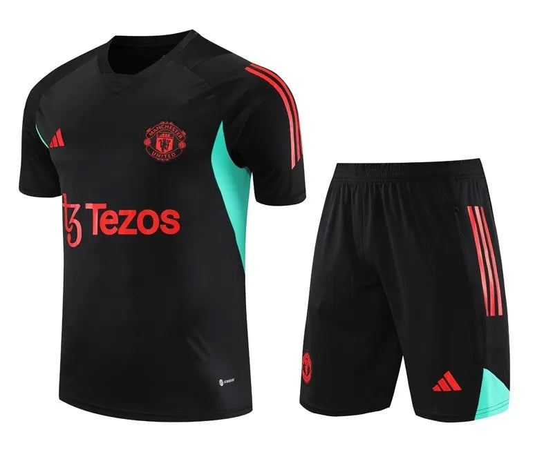 Manchester United Short Sleeve Set Black/Red 2023-24