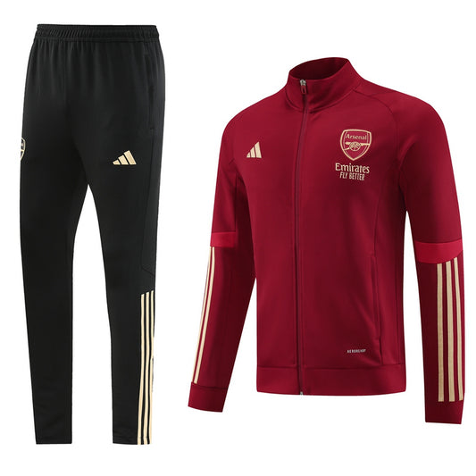 Arsenal Long Sleeve Tracksuit Wine/Black 2023-24