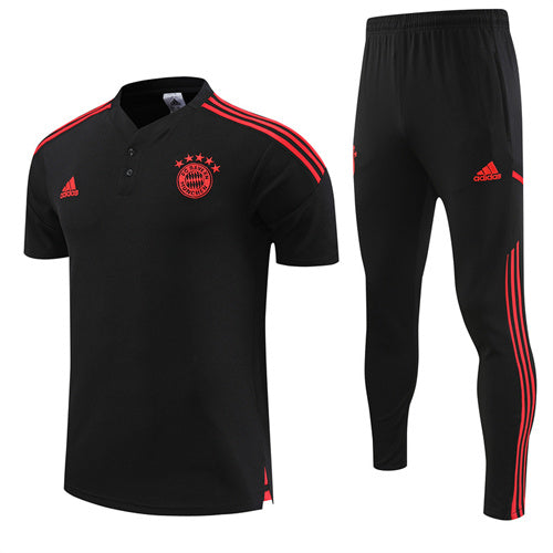 Bayern Munich Short Tracksuit Set Black/Red 2022-23