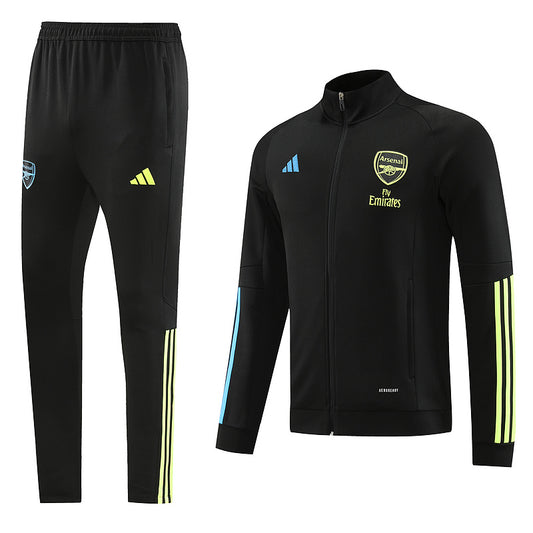 Arsenal Zipped Long Sleeve Tracksuit Black 2023-24
