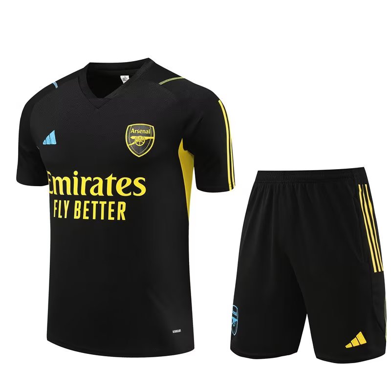 Arsenal Short Sleeve Set Black/Yellow 2023-24