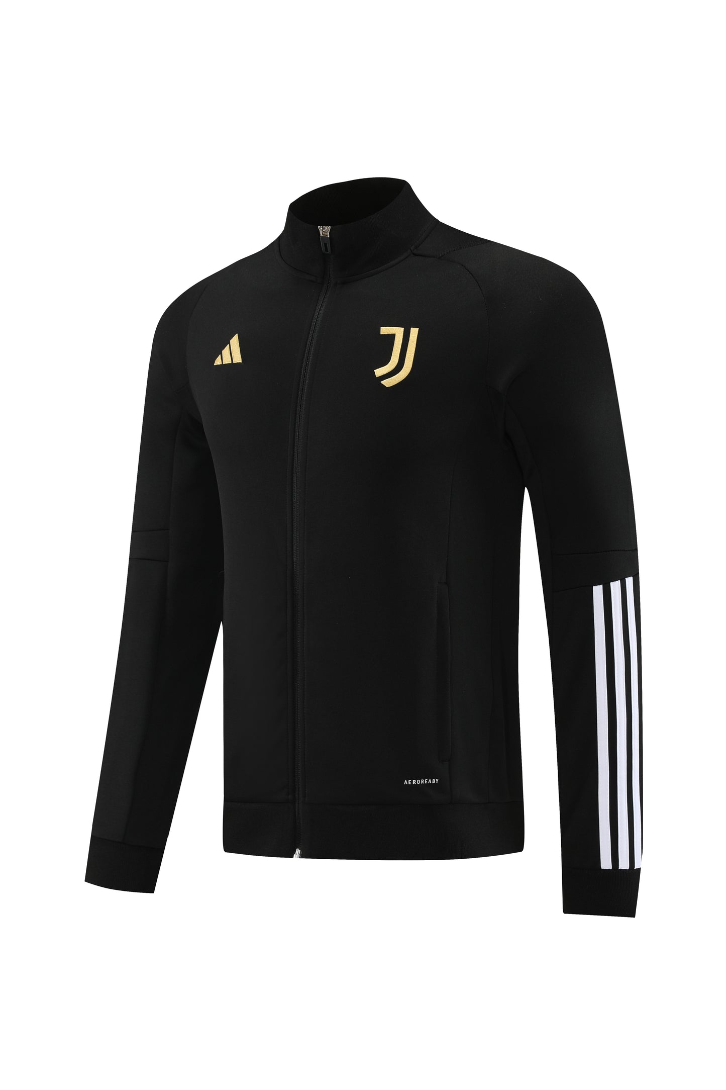 Juventus Long Sleeve Zipped Tracksuit Black/White 2023-24
