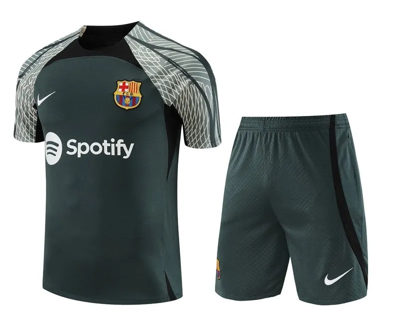 Barcelona Short Sleeve Set Grey 2023-24