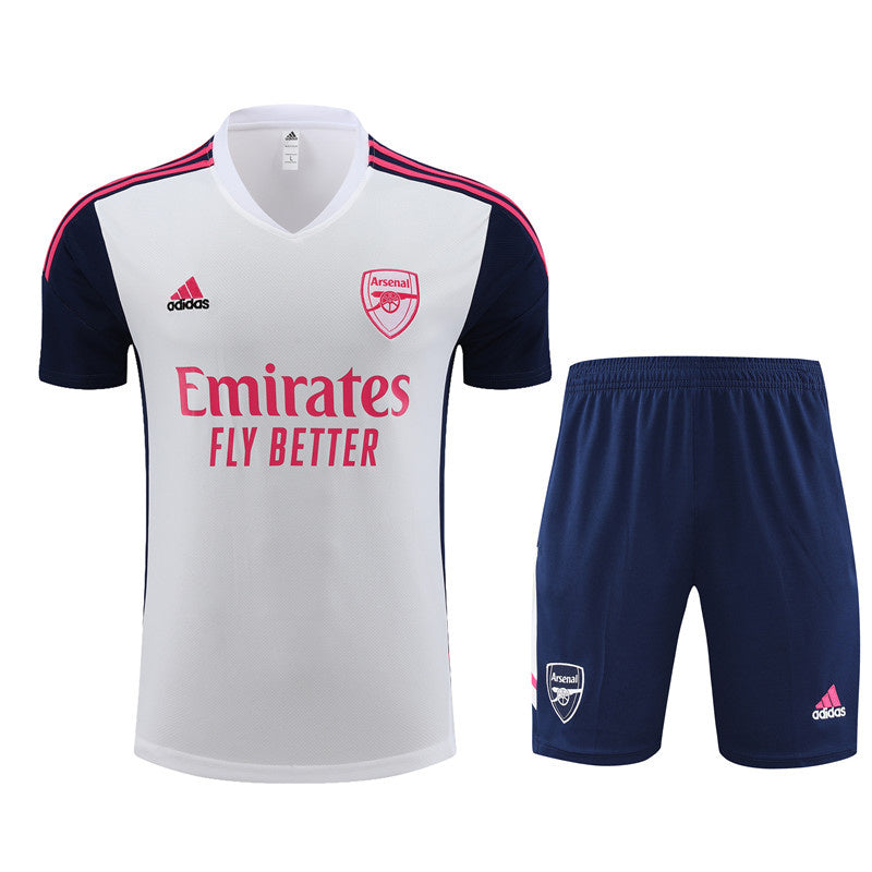 Arsenal Short Sleeve Set White/Navy/Pink 2022-23