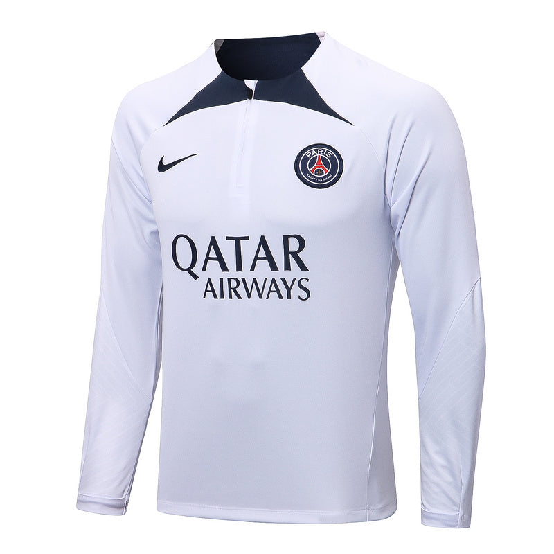 PSG Paris Saint German Long Sleeve Tracksuit White/Blue 2022-23
