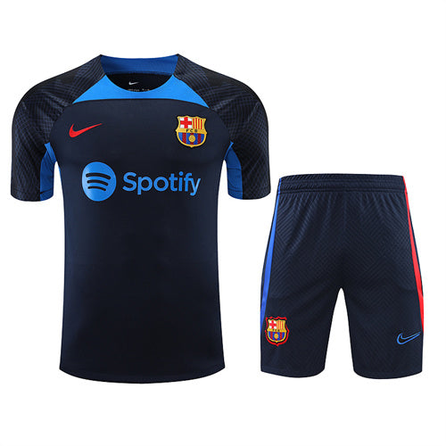 Barcelona Short Sleeve Set Navy/Blue/Red 2022-23