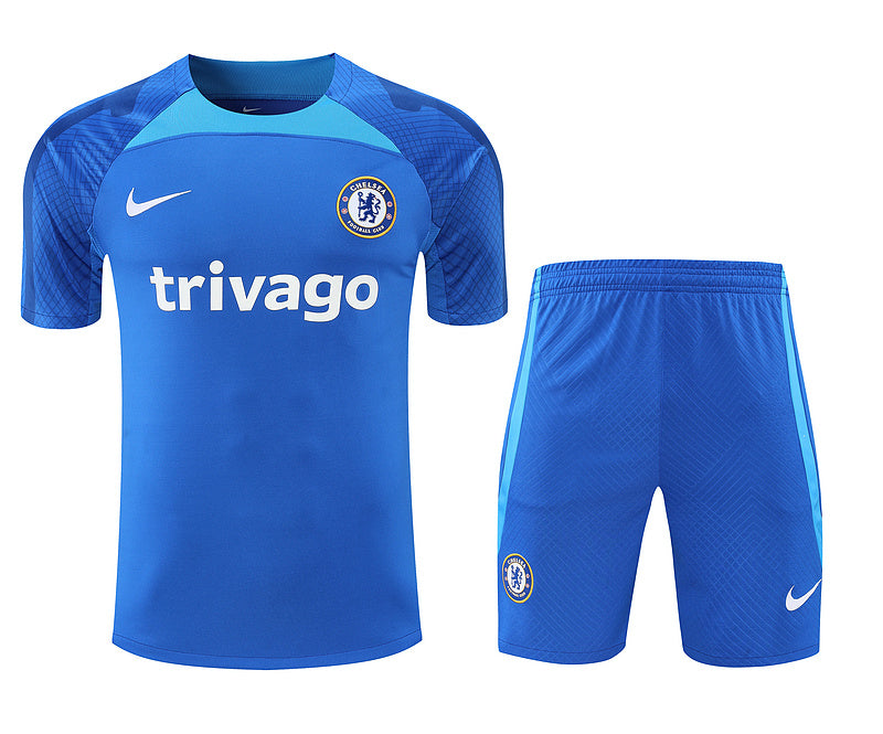 Chelsea Short Sleeve Set Blue/Light Blue 2022-23