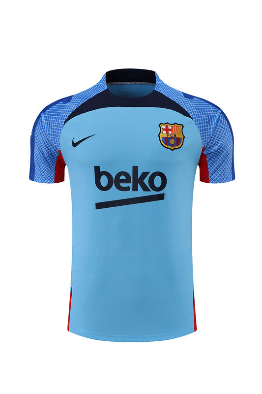 Barcelona Short Sleeve Set Cyan/Navy 2022-23