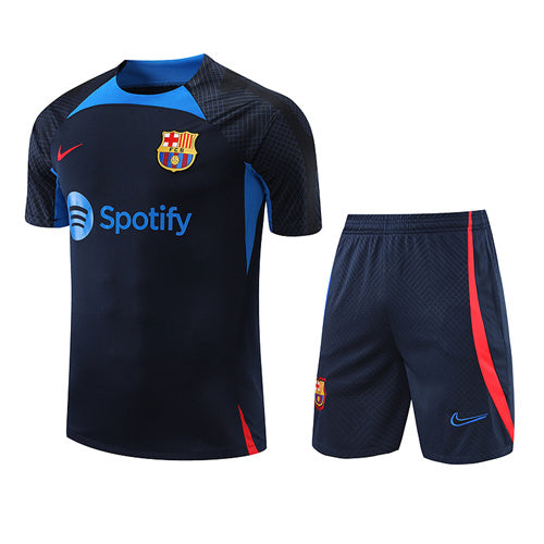 Barcelona Short Sleeve Set Navy/Blue/Red 2022-23