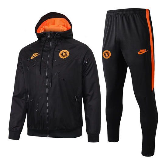 Chelsea Windbreaker Jacket Tracksuit Black/Orange G056 2022-23