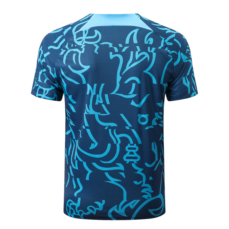 Chelsea Short Sleeve Set Blue/Cyan 2022-23