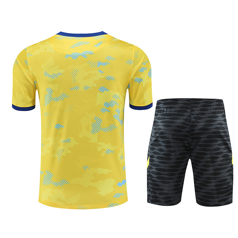 Chelsea Short Sleeve Set Yellow/Black Camo 2022-23
