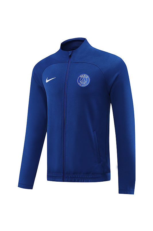 PSG Paris Saint German Long Sleeve Zipped Tracksuit Blue/Blue 2022-23