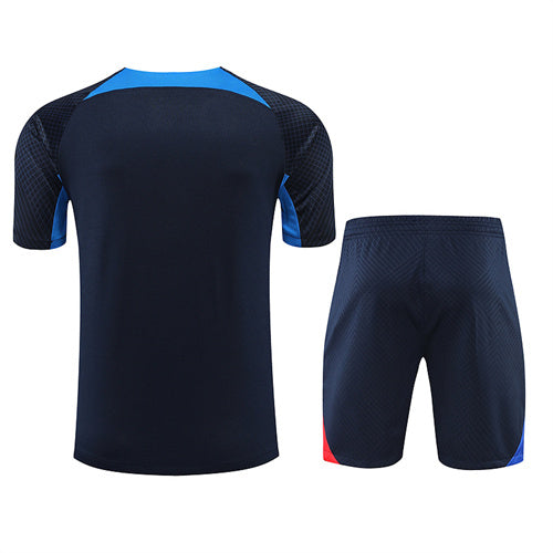 Barcelona Short Sleeve Set Navy/Blue/Red 2022-23
