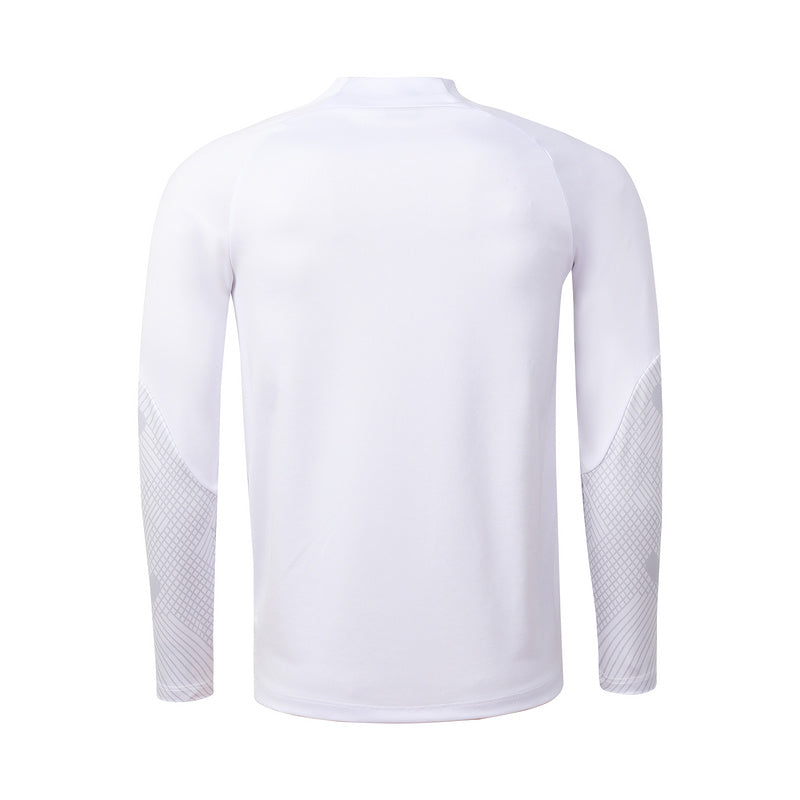 PSG Paris Saint German Long Sleeve Zipped Tracksuit White/Navy 2022-23