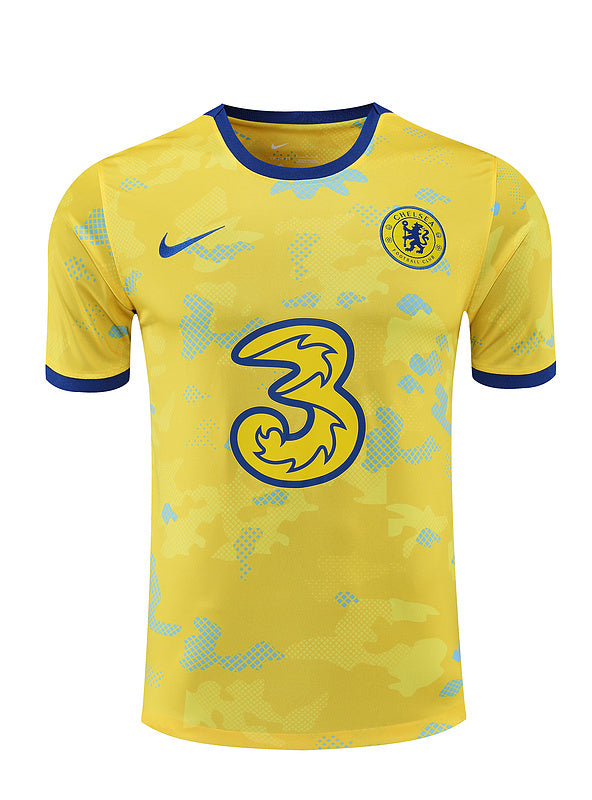 Chelsea Short Sleeve Set Yellow/Black Camo 2022-23