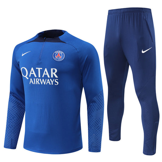 PSG Paris Saint German Long Sleeve Tracksuit Blue/Black/White 2022-23