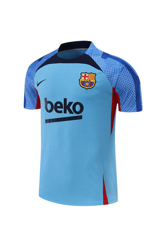 Barcelona Short Sleeve Set Cyan/Navy 2022-23