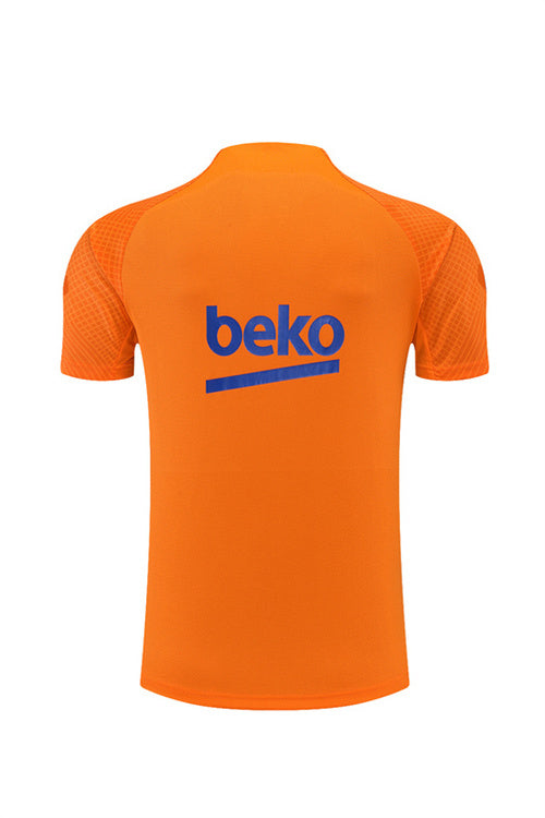 Barcelona Short Sleeve Set Orange/Navy 2022-23