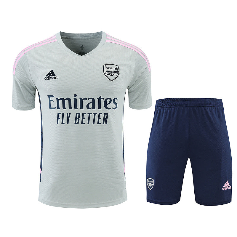 Arsenal Short Sleeve Set Grey/Navy/Pink 2022-23