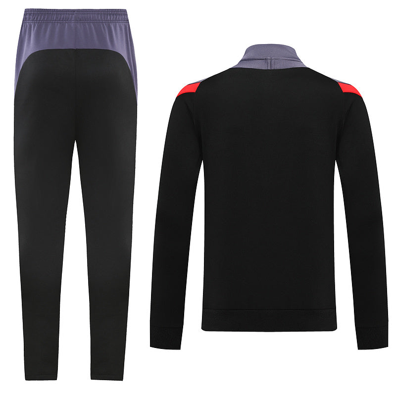 Dri-FIT Zipped Tracksuit Black/Grey/Red