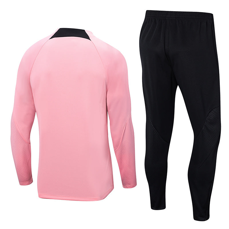PSG Paris Saint German Long Sleeve Tracksuit Pink/Black 2022-23