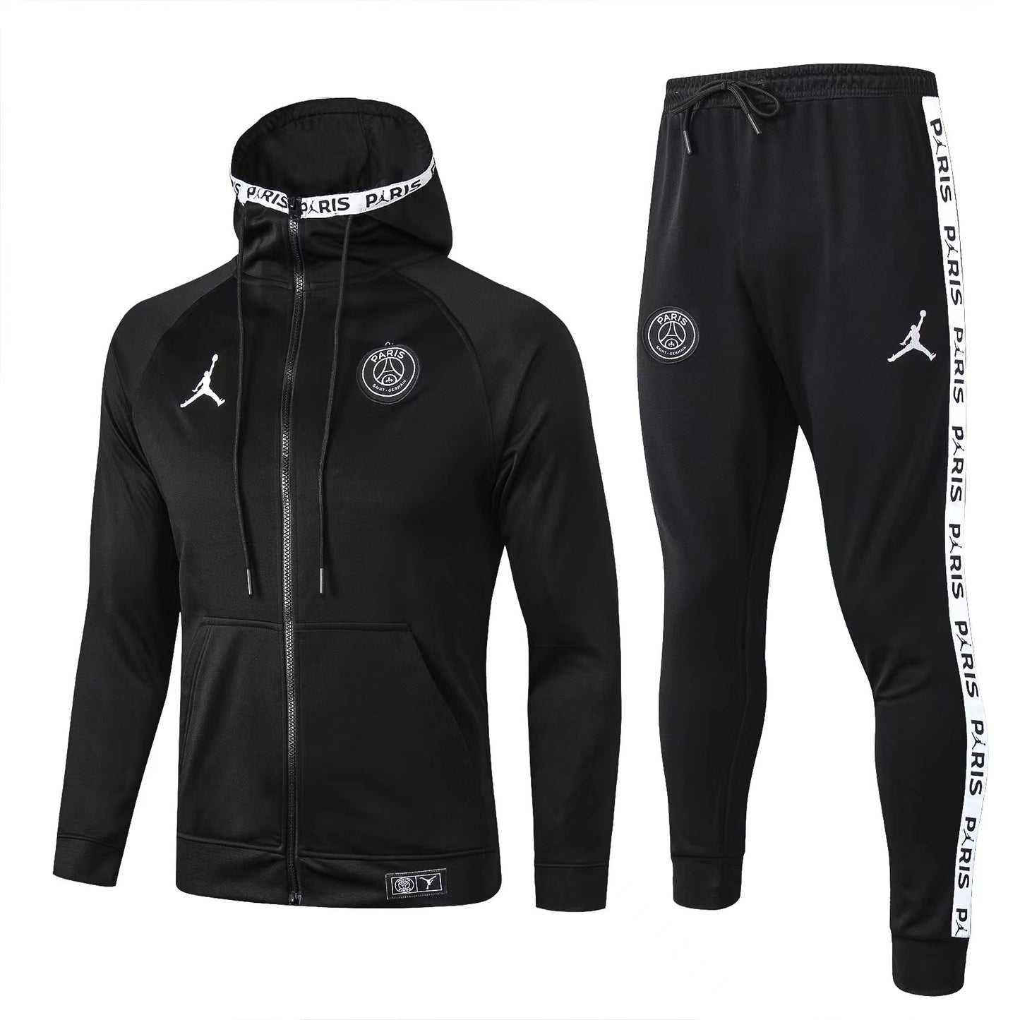 PSG Paris Saint German Hooded Tracksuit Black/White 2022-23